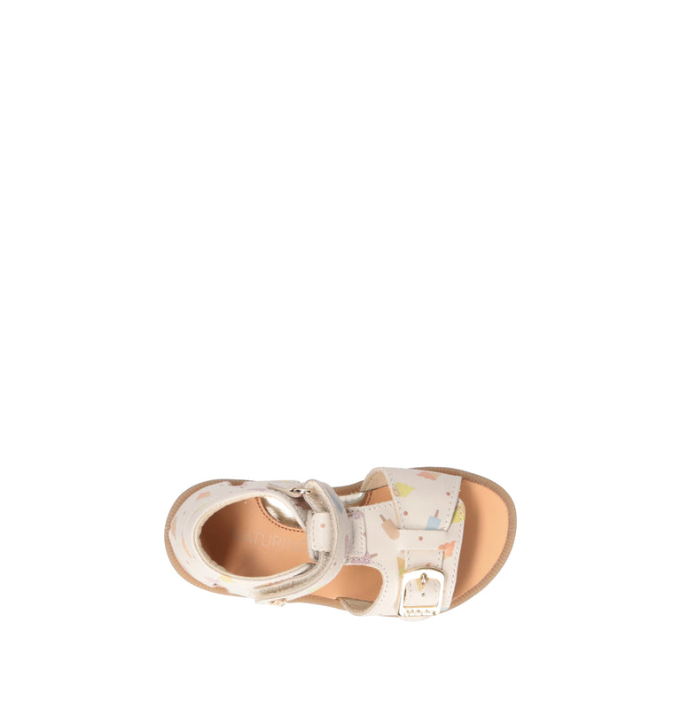 NATURINO Sandalo bimba beige in pelle