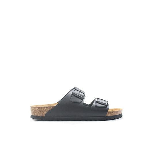 BIRKENSTOCK ARIZONA Ciabatta uomo nera in pelle