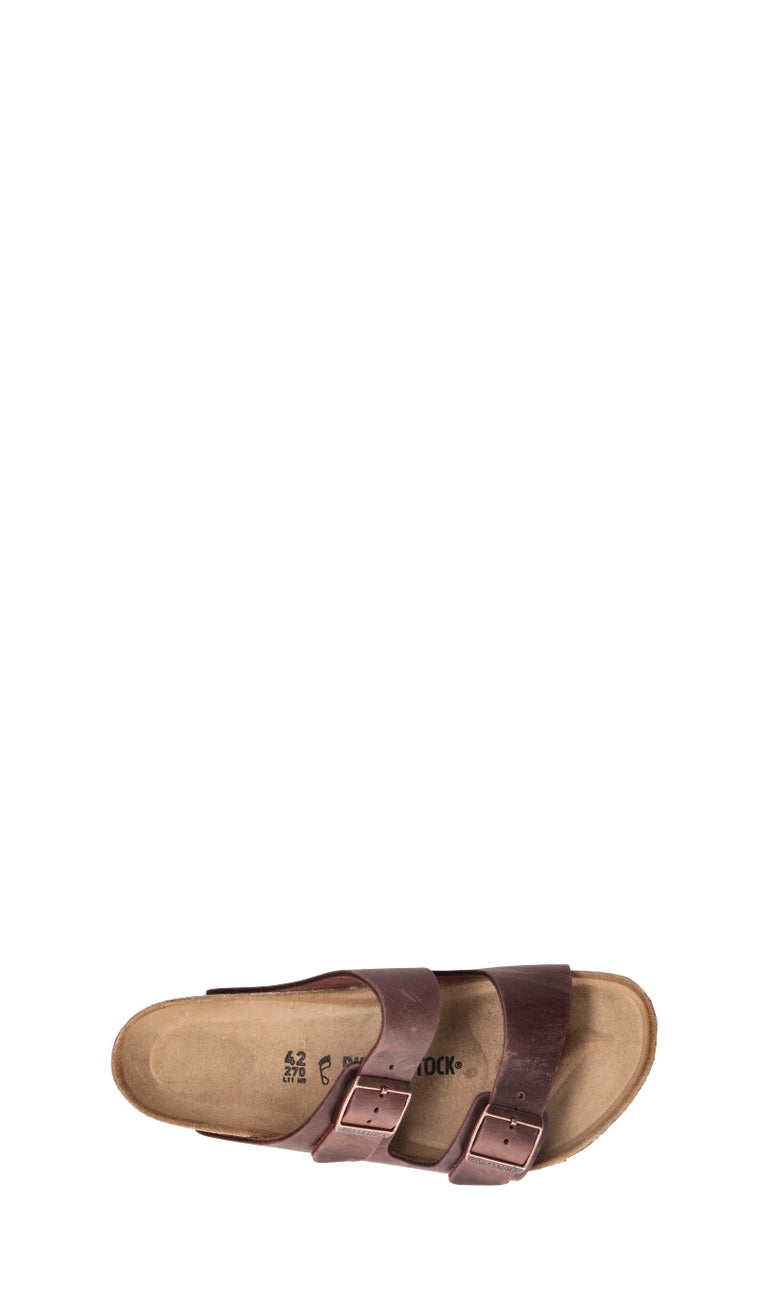 BIRKENSTOCK ARIZONA BS Ciabatta uomo testa di moro in pelle