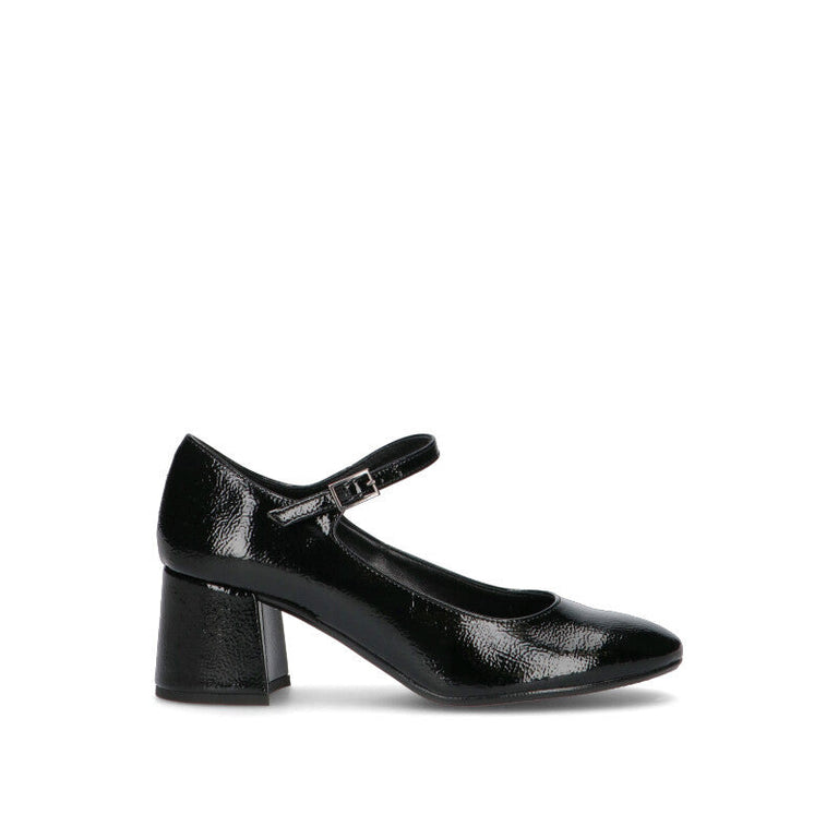 REBECCA VAN DICK Décolleté donna nera in pelle verniciata