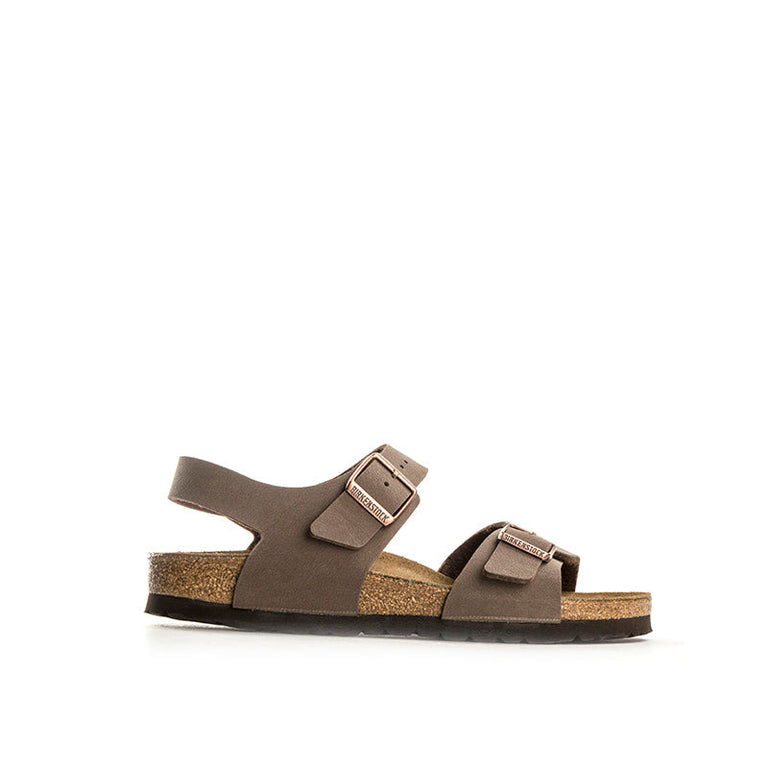 BIRKENSTOCK NEW YORK Sandalo ragazzo marrone in pelle