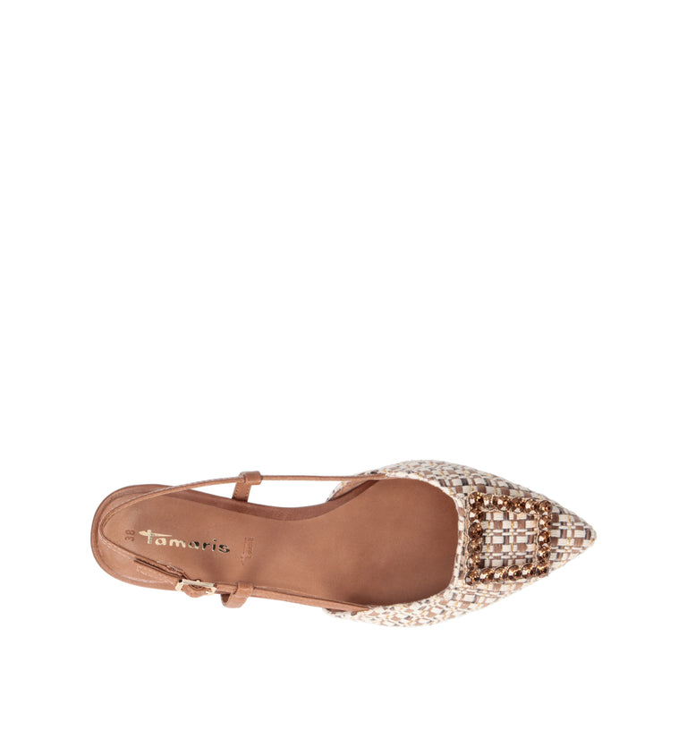 TAMARIS Slingback donna cuoio