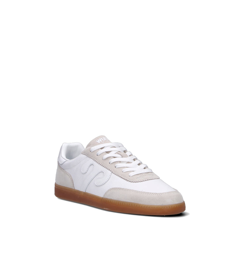 WUSHU Sneaker uomo bianca in pelle