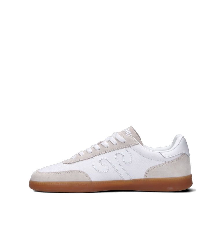 WUSHU Sneaker uomo bianca in pelle