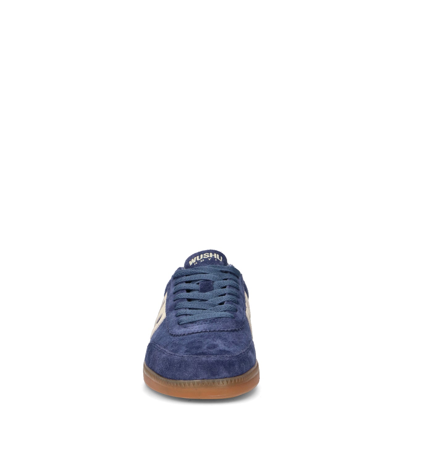 WUSHU Sneaker uomo blu in suede