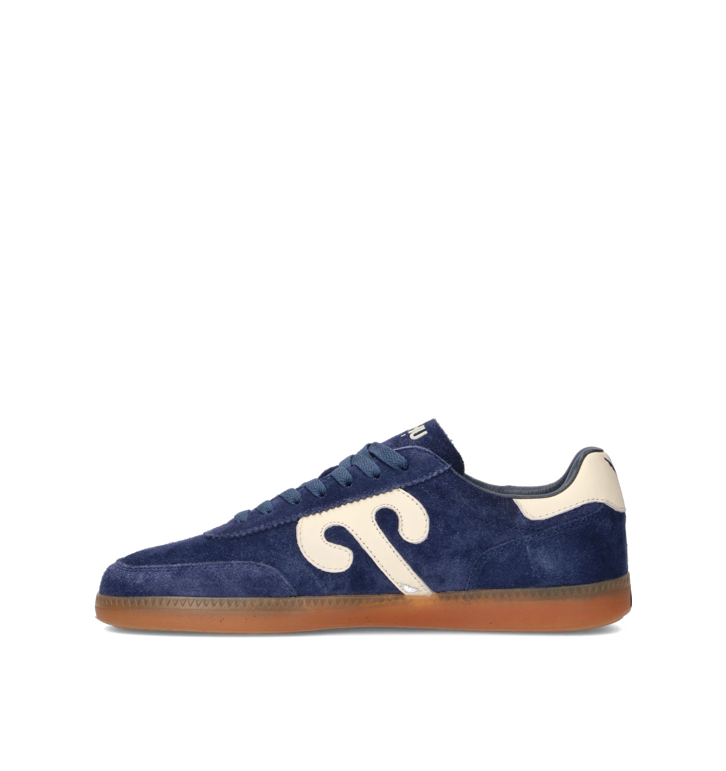 WUSHU Sneaker uomo blu in suede