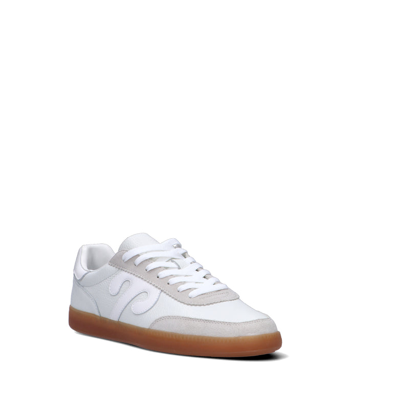 WUSHU Sneaker uomo bianca in pelle