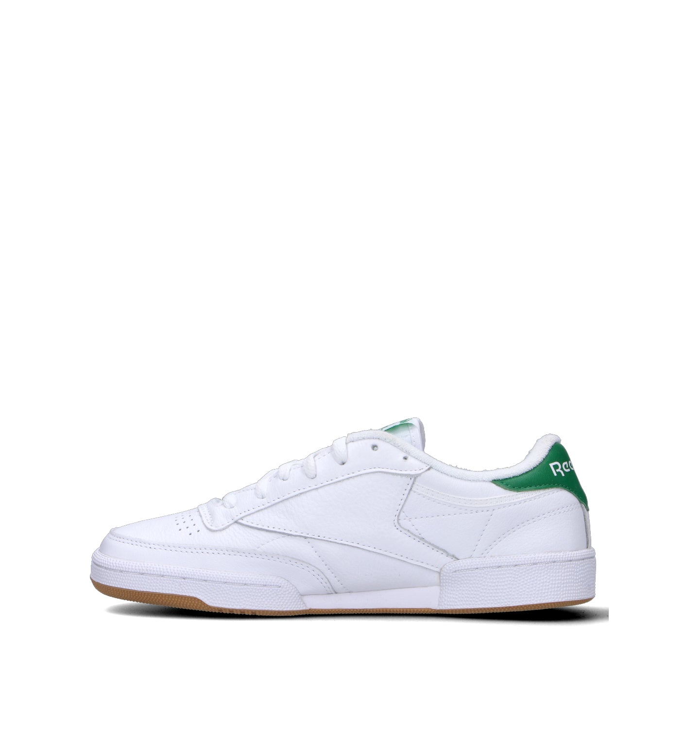 REEBOK Sneaker uomo bianca/verde in pelle
