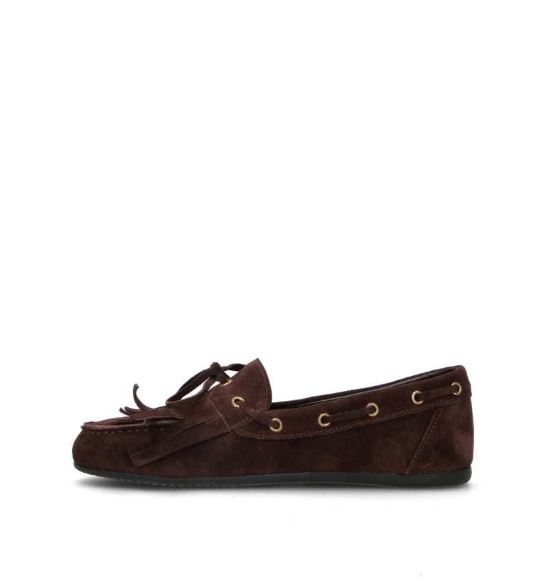 GRAFIA Mocassino donna marrone in suede