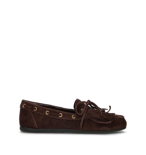 GRAFIA Mocassino donna marrone in suede