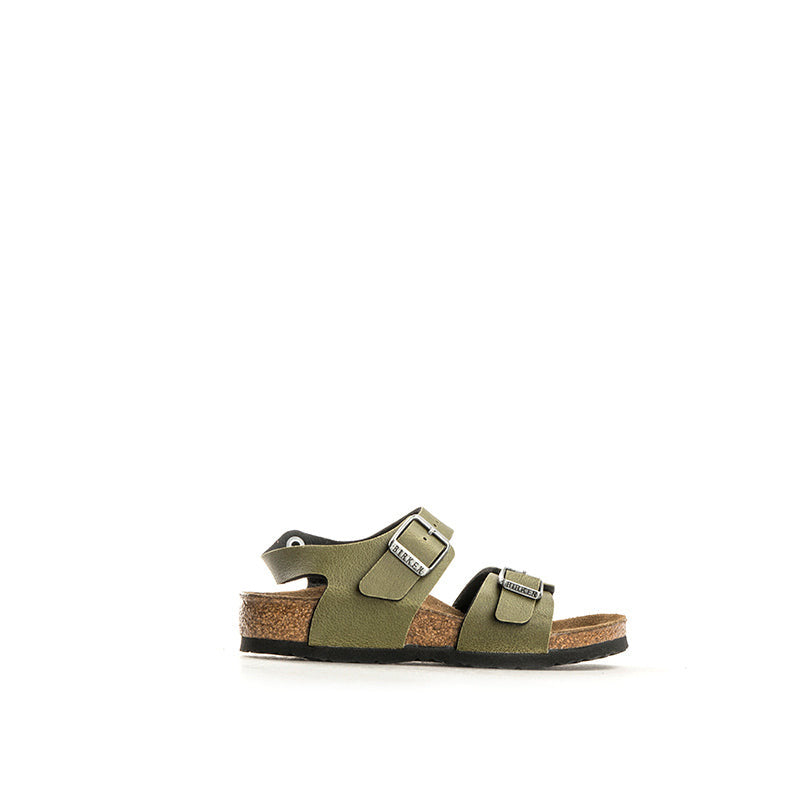 BIRKENSTOCK NEW YORK Sandalo bimbo verde in pelle