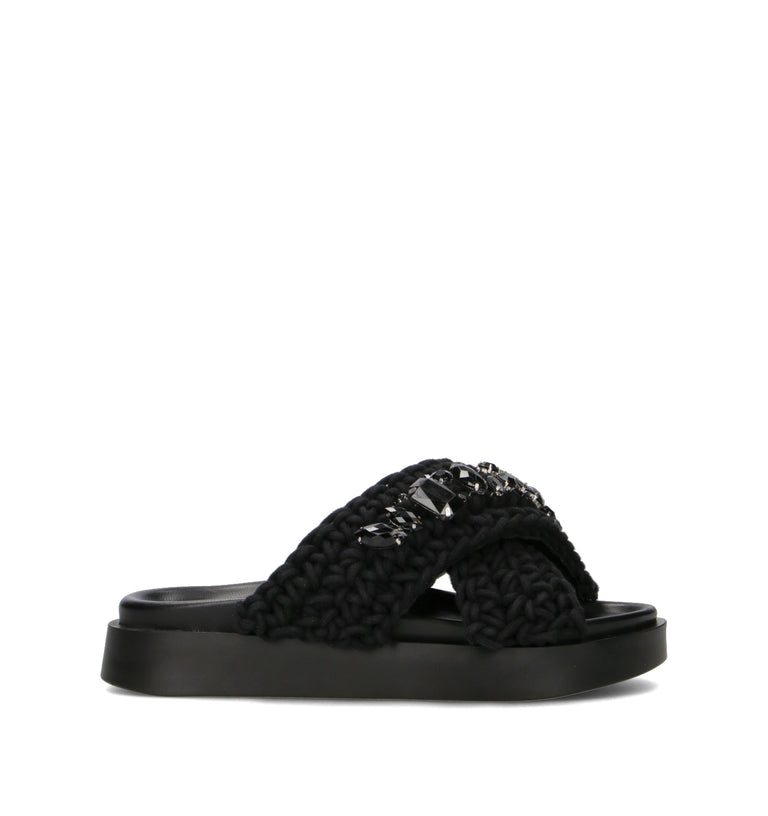 INUIKII Ciabatta donna nera