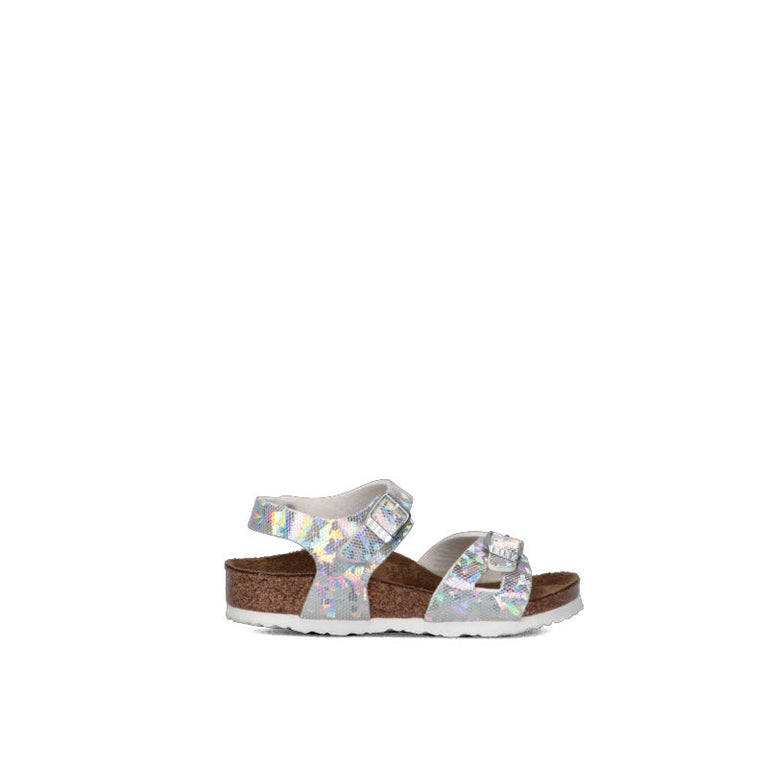 BIRKENSTOCK RIO HOLOGRAM Sandalo bimba argento