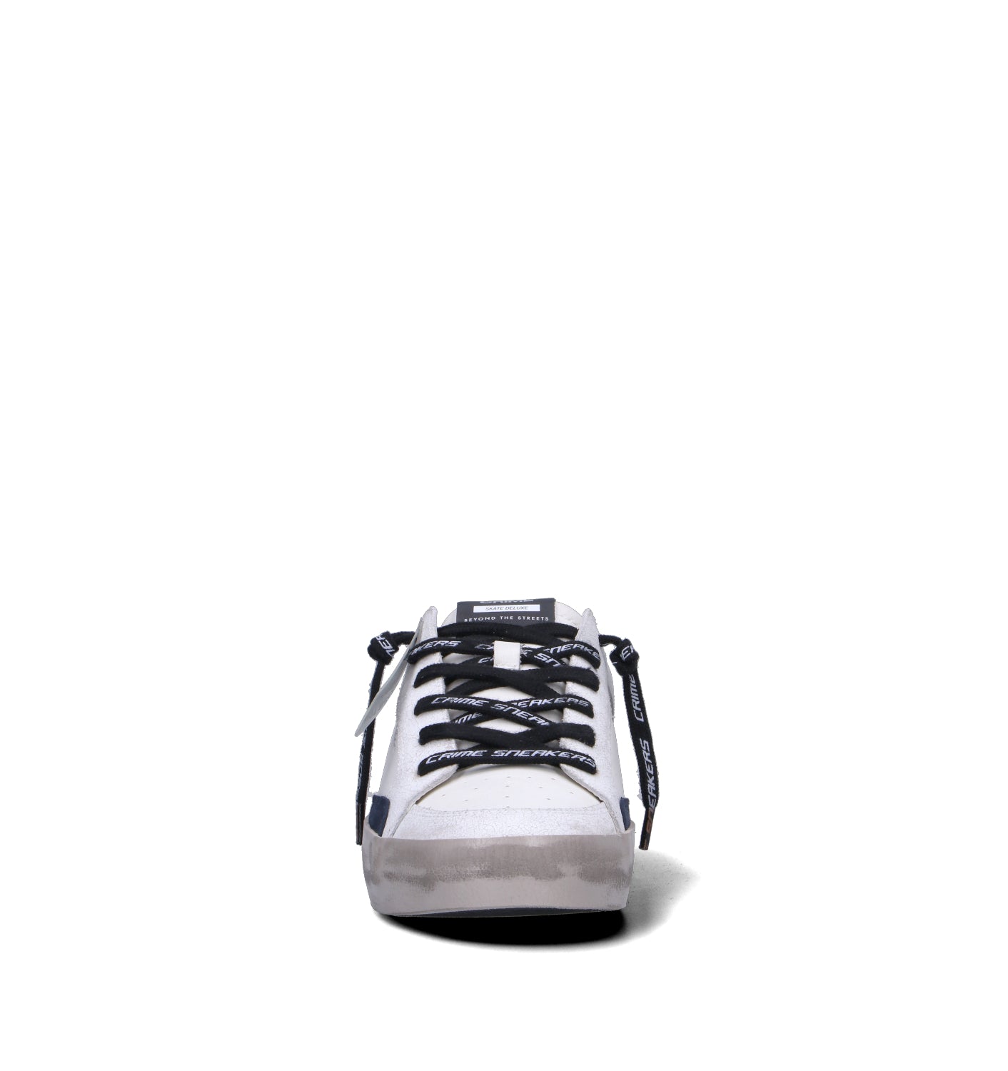 CRIME Sneaker uomo bianca in pelle