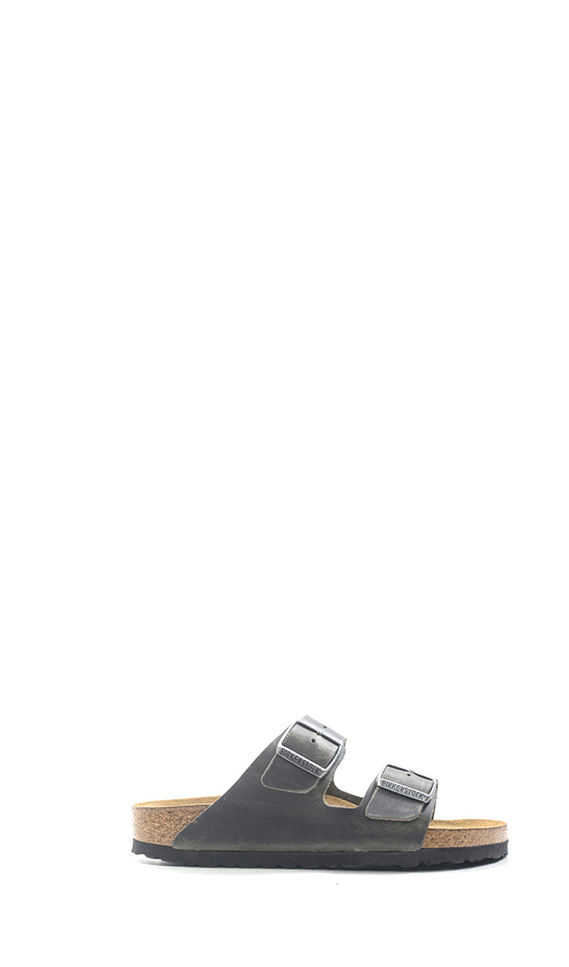 BIRKENSTOCK ARIZONA Ciabatta donna grigia in pelle