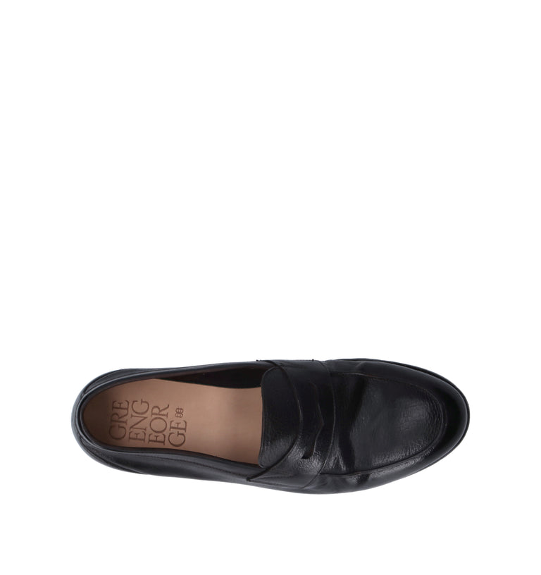 GREEN GEORGE Mocassino uomo nero in pelle