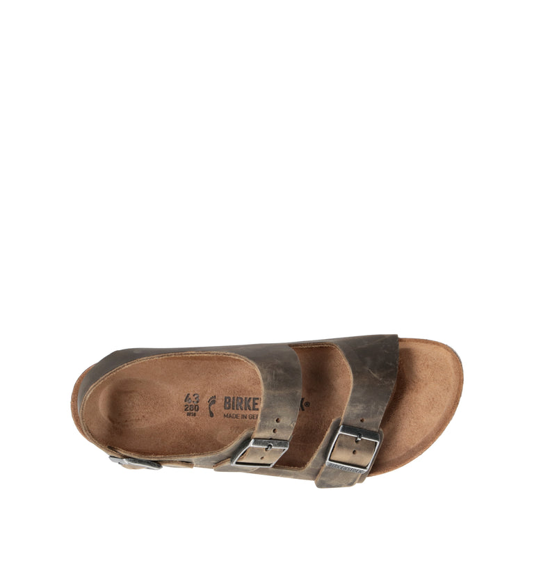BIRKENSTOCK MILANO BS Sandalo uomo marrone in pelle