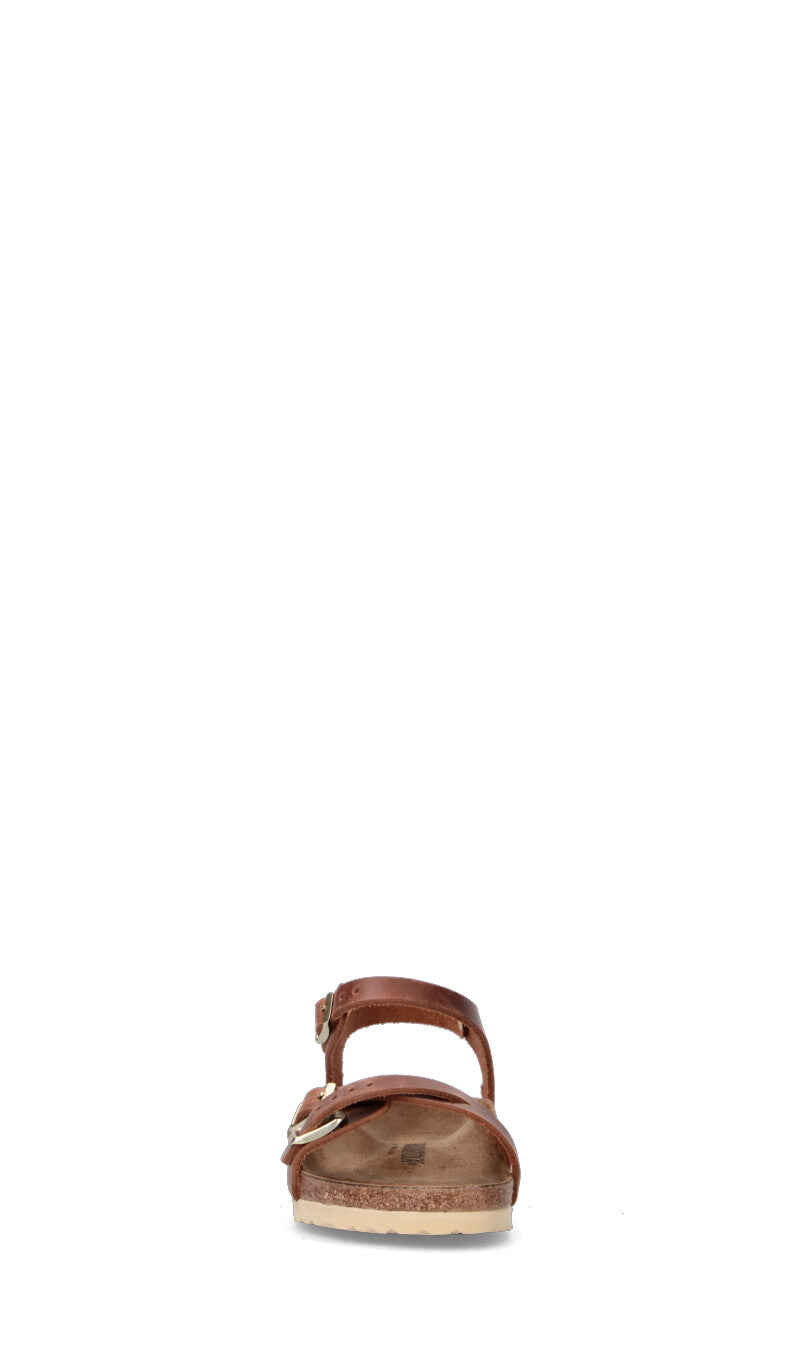 BIRKENSTOCK Sandalo donna marrone in pelle