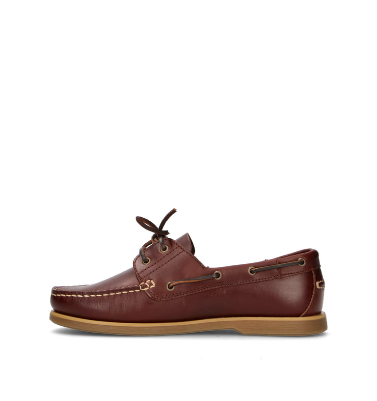 LUMBERJACK Scarpa barca uomo marrone in pelle