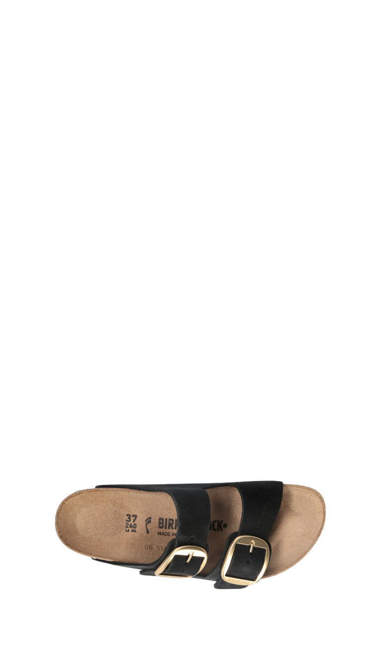 BIRKENSTOCK ARIZONA BIG BUCKLE Ciabatta donna nera in nabuk