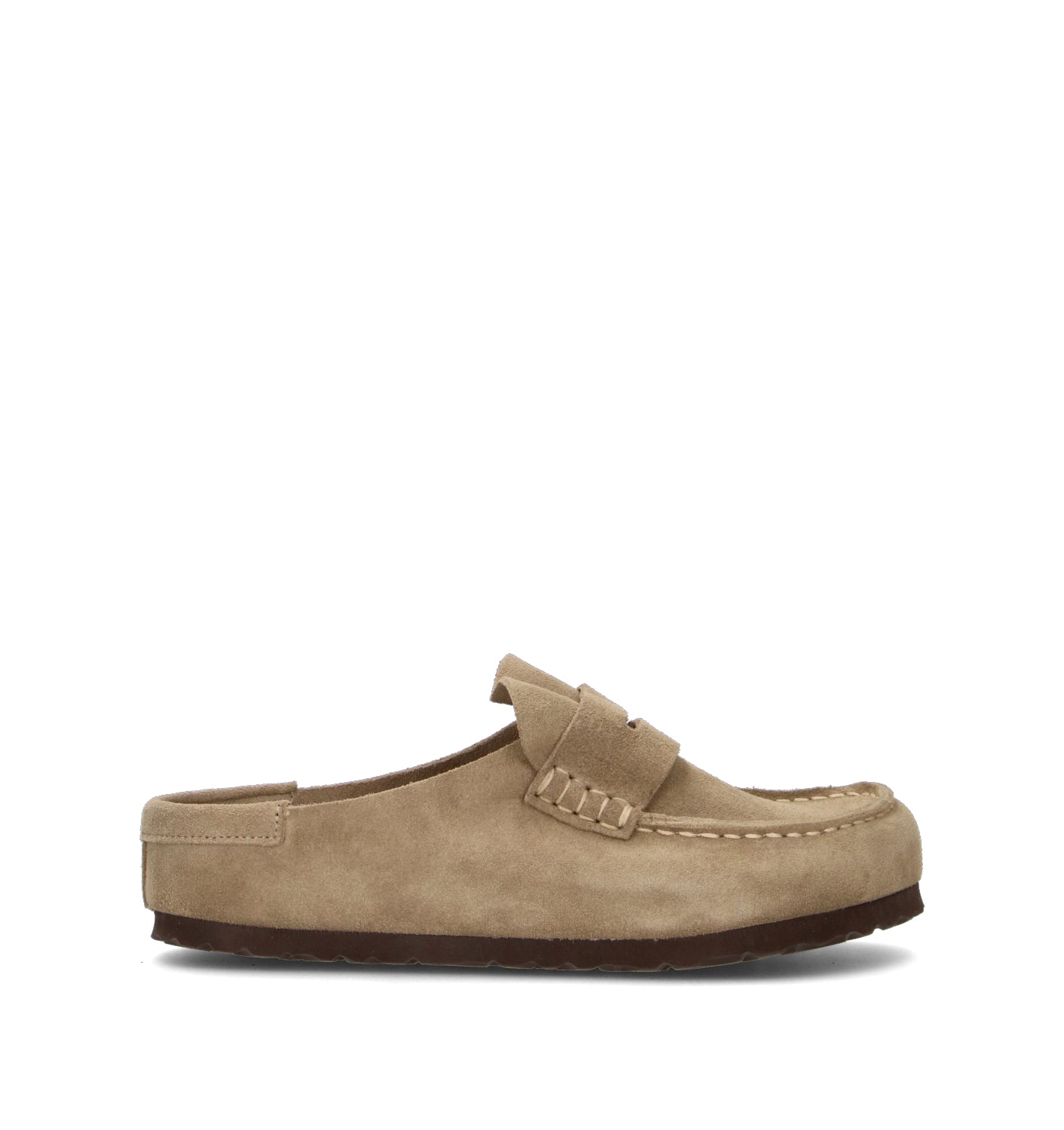 BIRKENSTOCK NAPLES WRAPPED Sabot donna taupe in suede