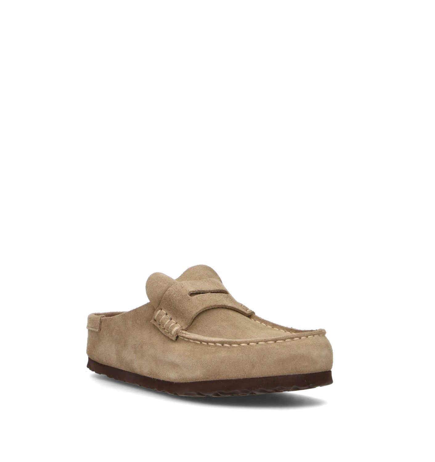 BIRKENSTOCK NAPLES WRAPPED Sabot donna taupe in suede