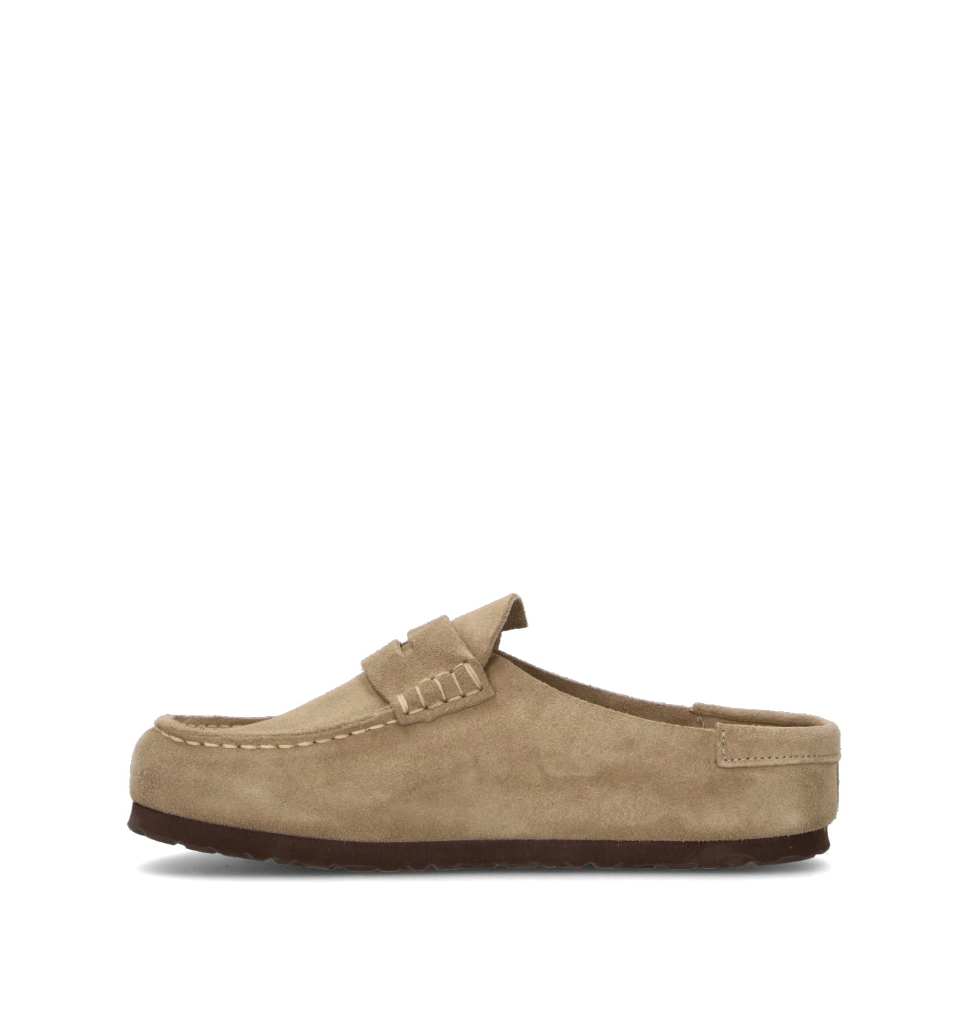 BIRKENSTOCK NAPLES WRAPPED Sabot donna taupe in suede