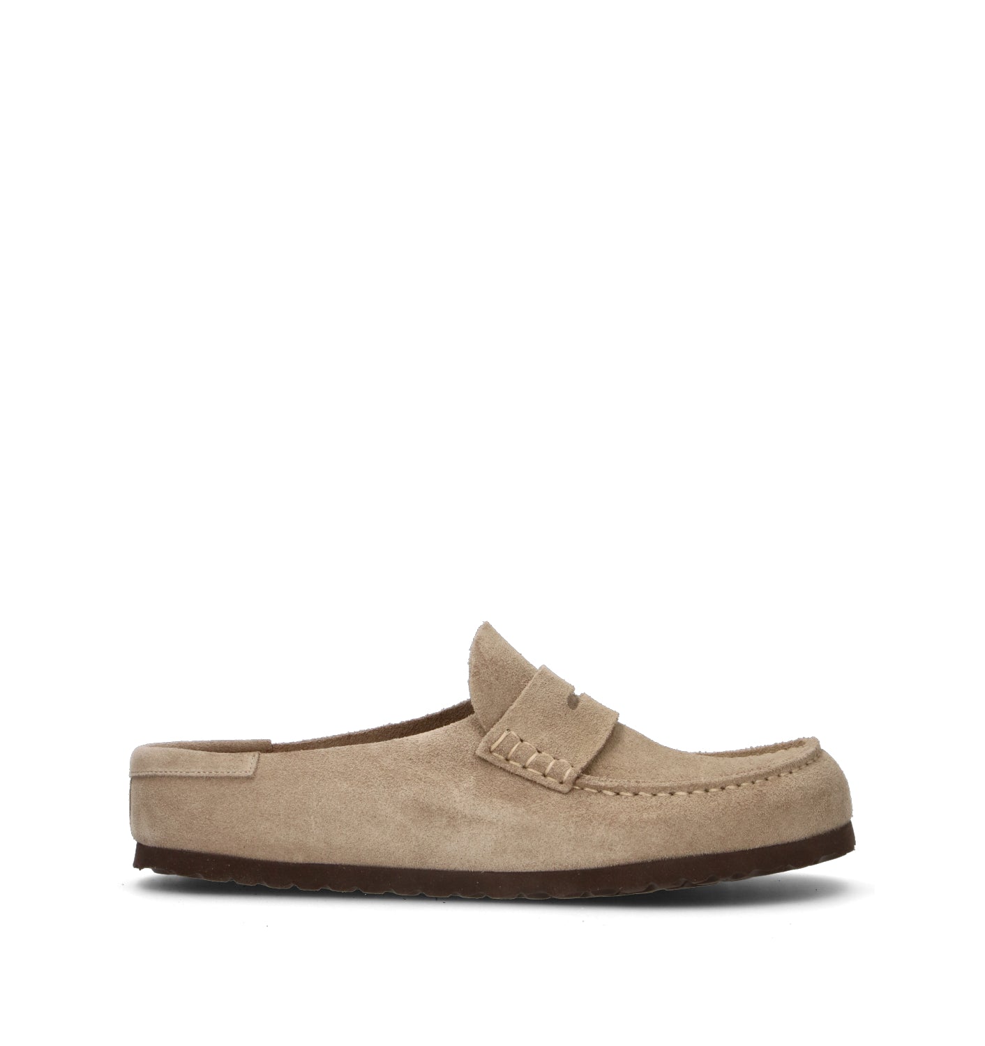 BIRKENSTOCK NAPLES WRAPPED Sabot uomo taupe in suede