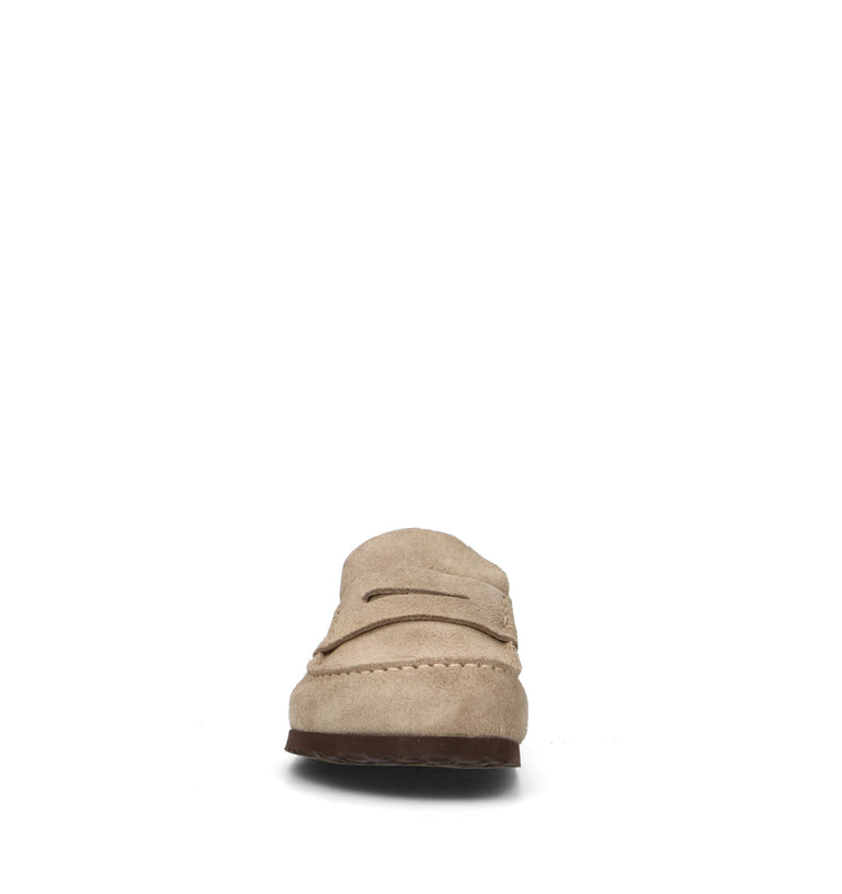 BIRKENSTOCK NAPLES WRAPPED Sabot uomo taupe in suede