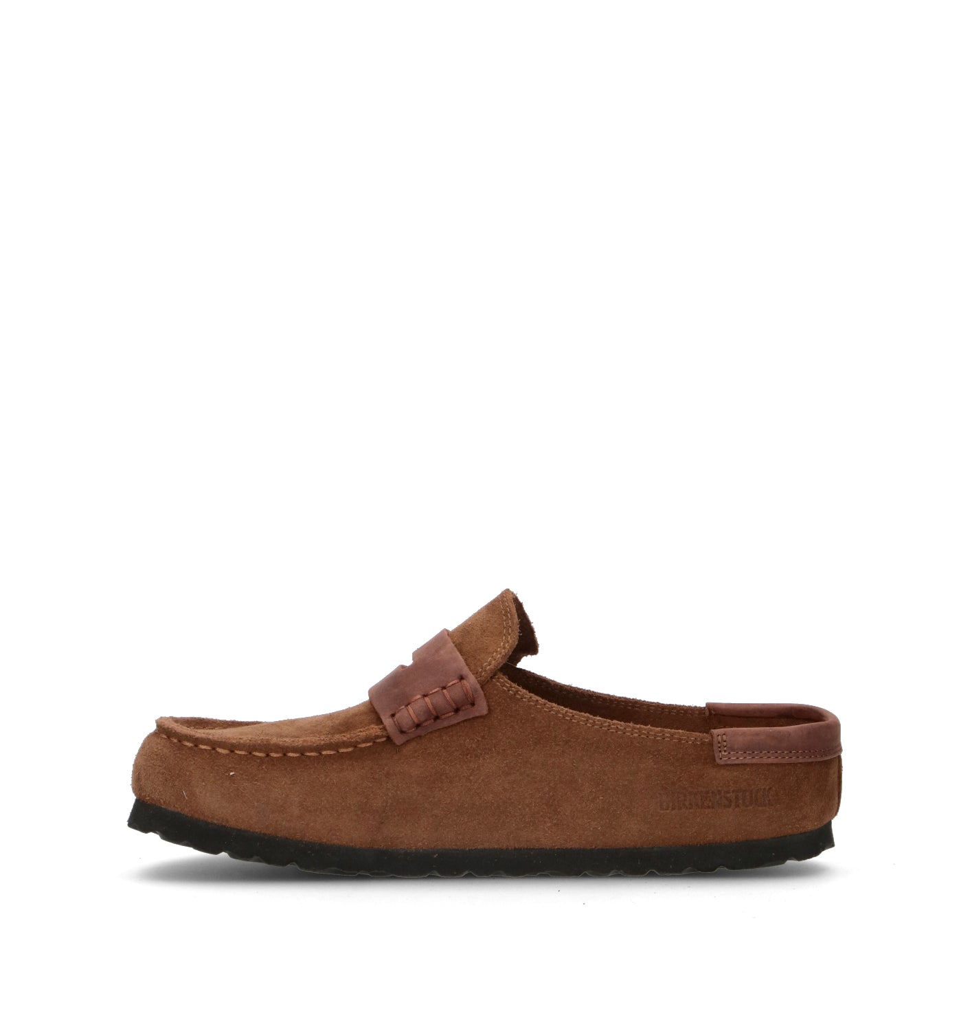 BIRKENSTOCK NAPLES WRAPPED DOUBLE STITCH Sabot donna dark tea in suede