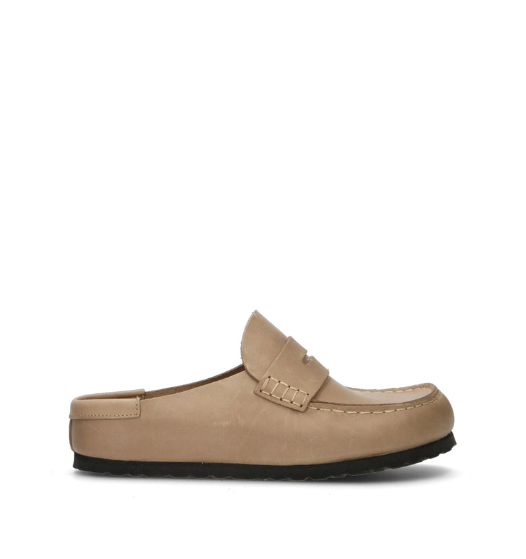 BIRKENSTOCK NAPLES WRAPPED Sabot donna tobacco brown in pelle