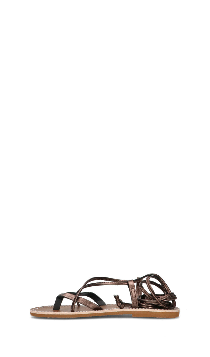 LE SALENTINE Sandalo donna marrone in pelle