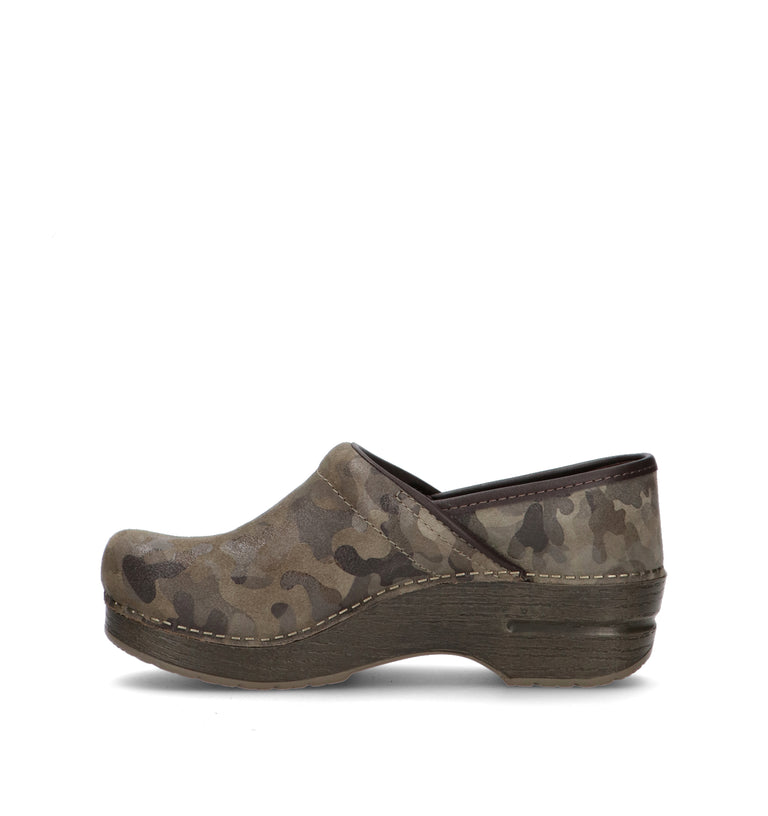 DANSKO Zoccolo donna camouflage in pelle