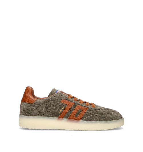 BACK 70 Sneaker uomo grigia/marrone in suede