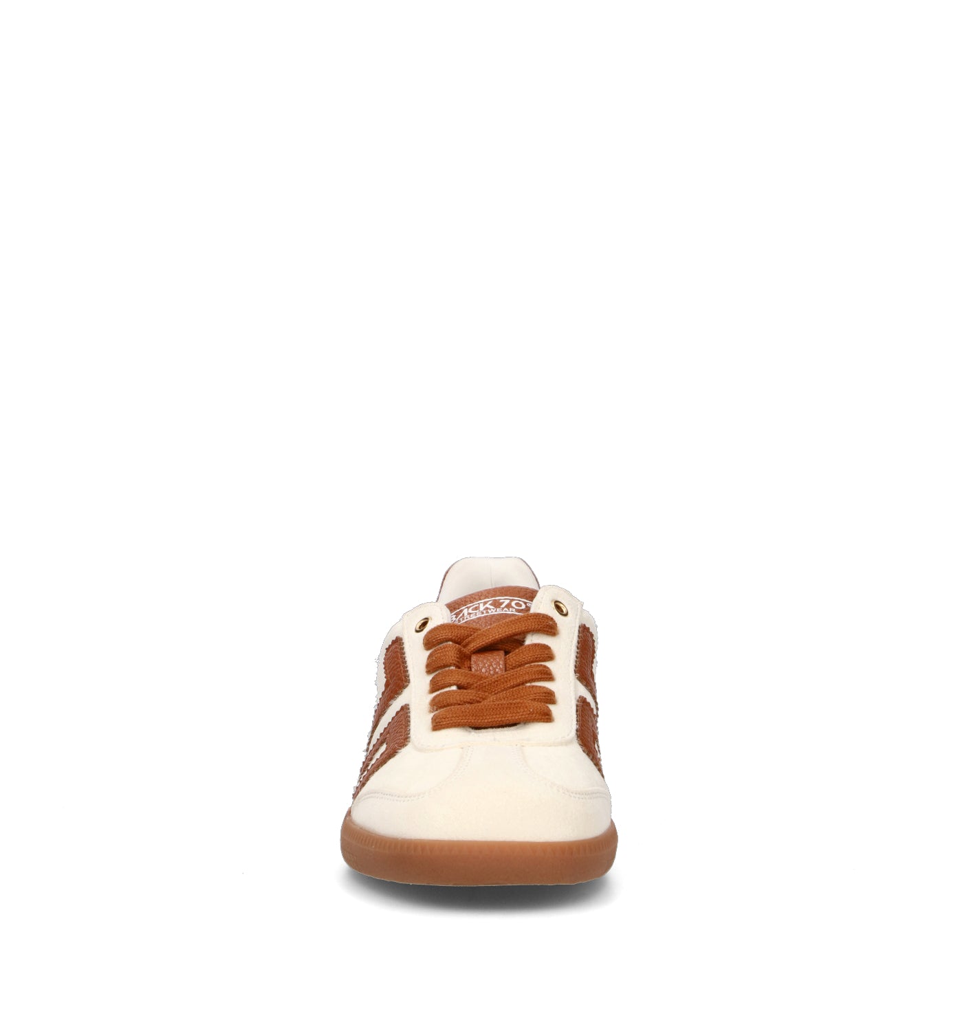 BACK 70 Sneaker donna bianca/marrone in cavallino