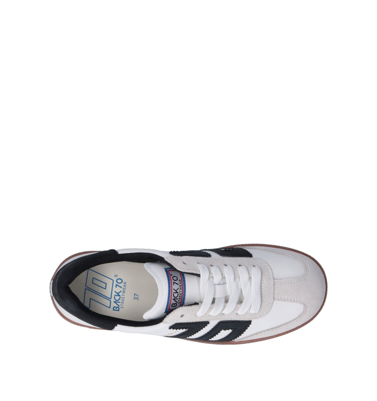BACK 70 Sneaker donna bianca in pelle