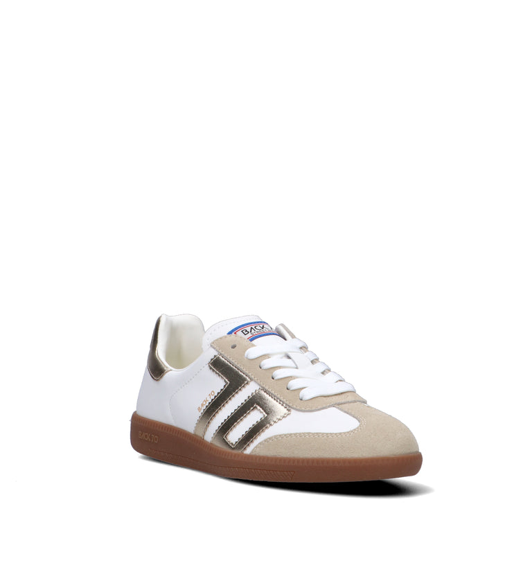 BACK 70 Sneaker donna bianca in pelle