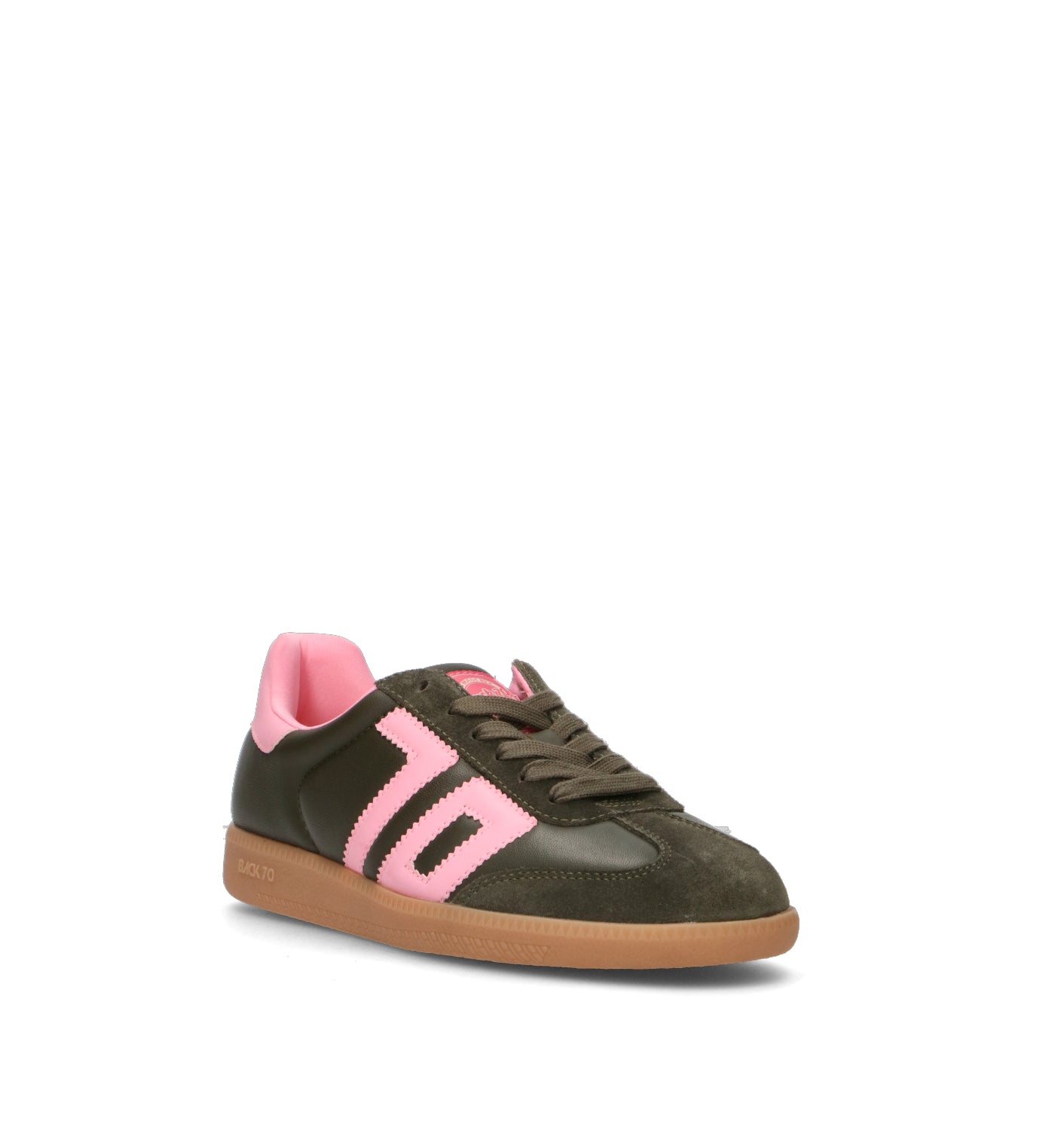 BACK 70 Sneaker donna oliva/rosa in pelle