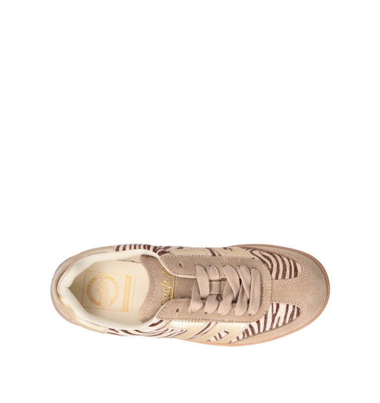 BACK 70 Sneaker donna beige in cavallino