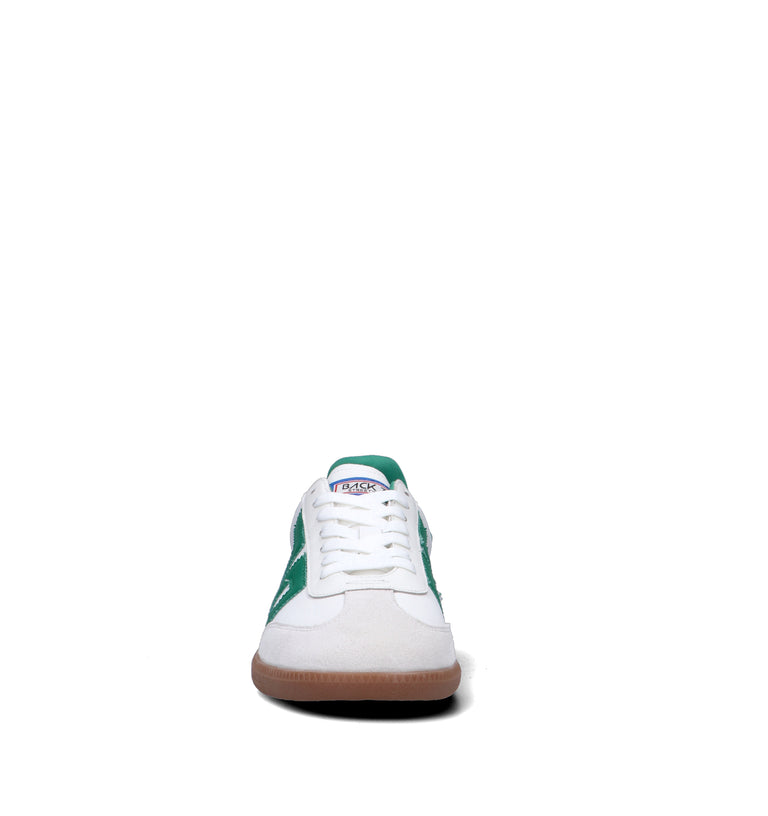 BACK 70 Sneaker uomo bianca/verde in pelle