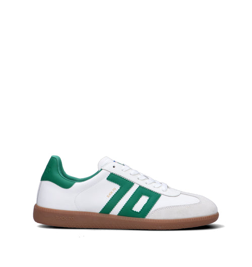 BACK 70 Sneaker uomo bianca/verde in pelle