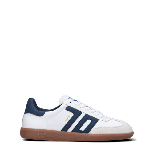 BACK 70 Sneaker uomo bianca/blu in pelle