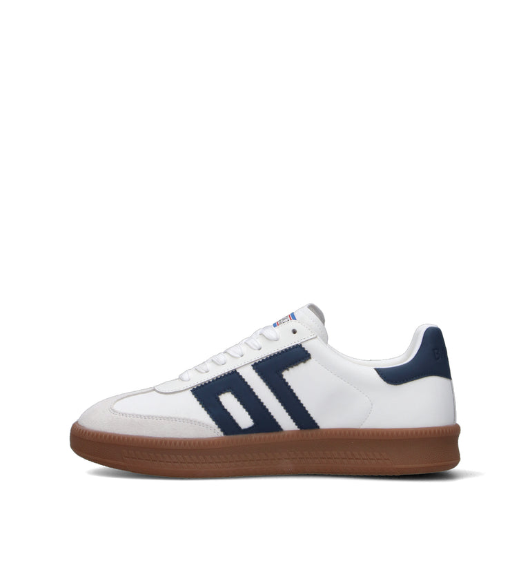 BACK 70 Sneaker uomo bianca/blu in pelle