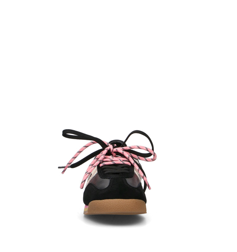 BACK 70 Sneaker donna nera in pelle