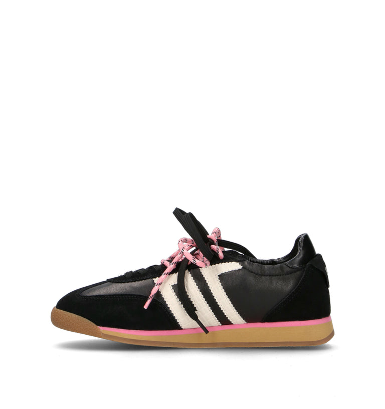 BACK 70 Sneaker donna nera in pelle