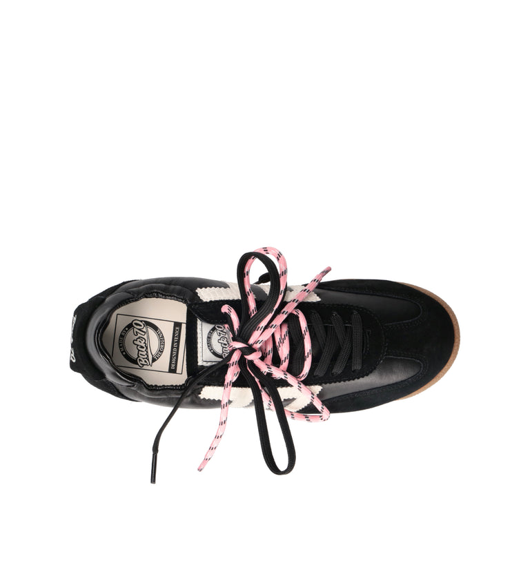 BACK 70 Sneaker donna nera in pelle