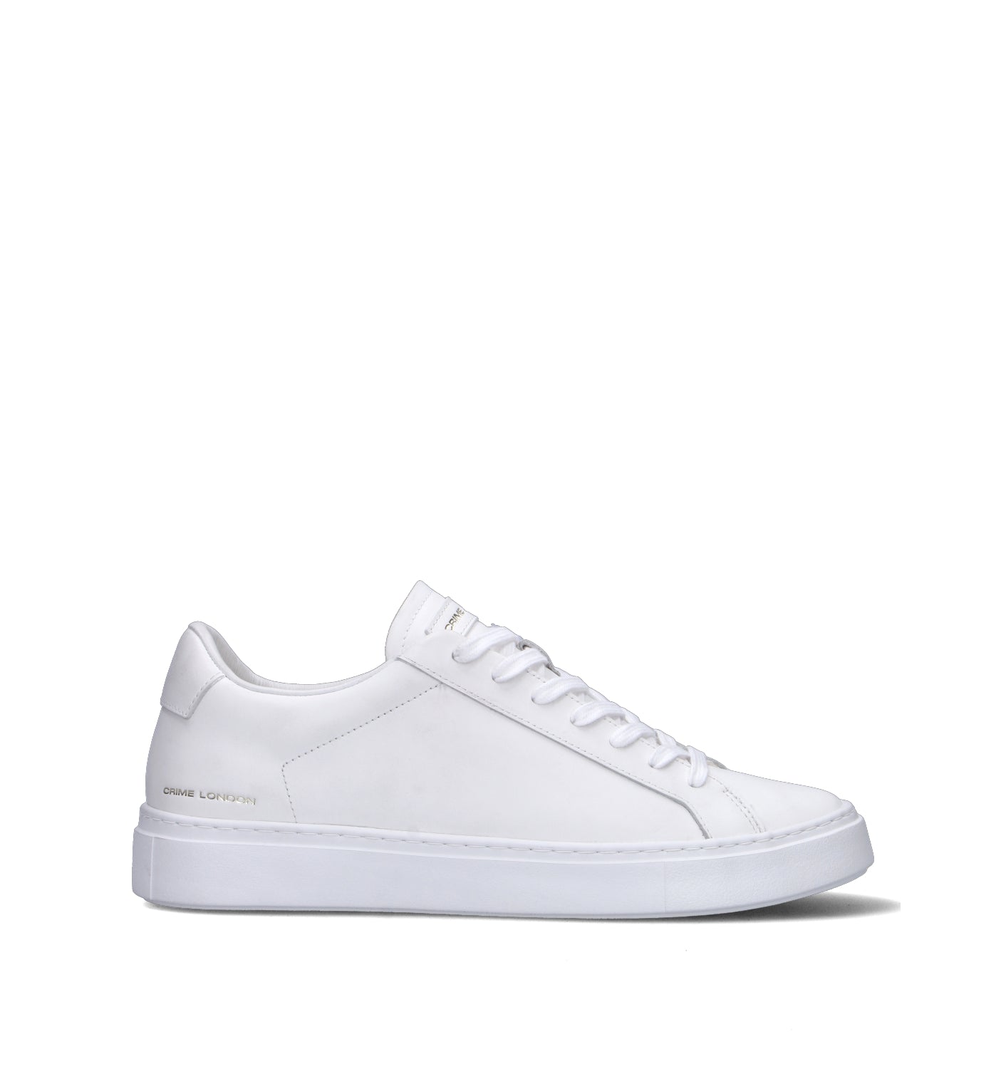 CRIME Sneaker uomo bianca in pelle