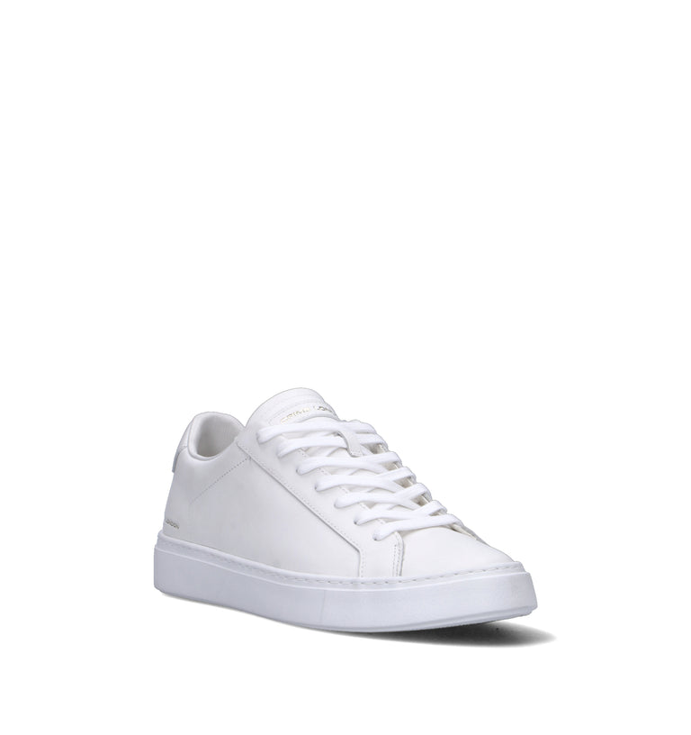 CRIME Sneaker uomo bianca in pelle