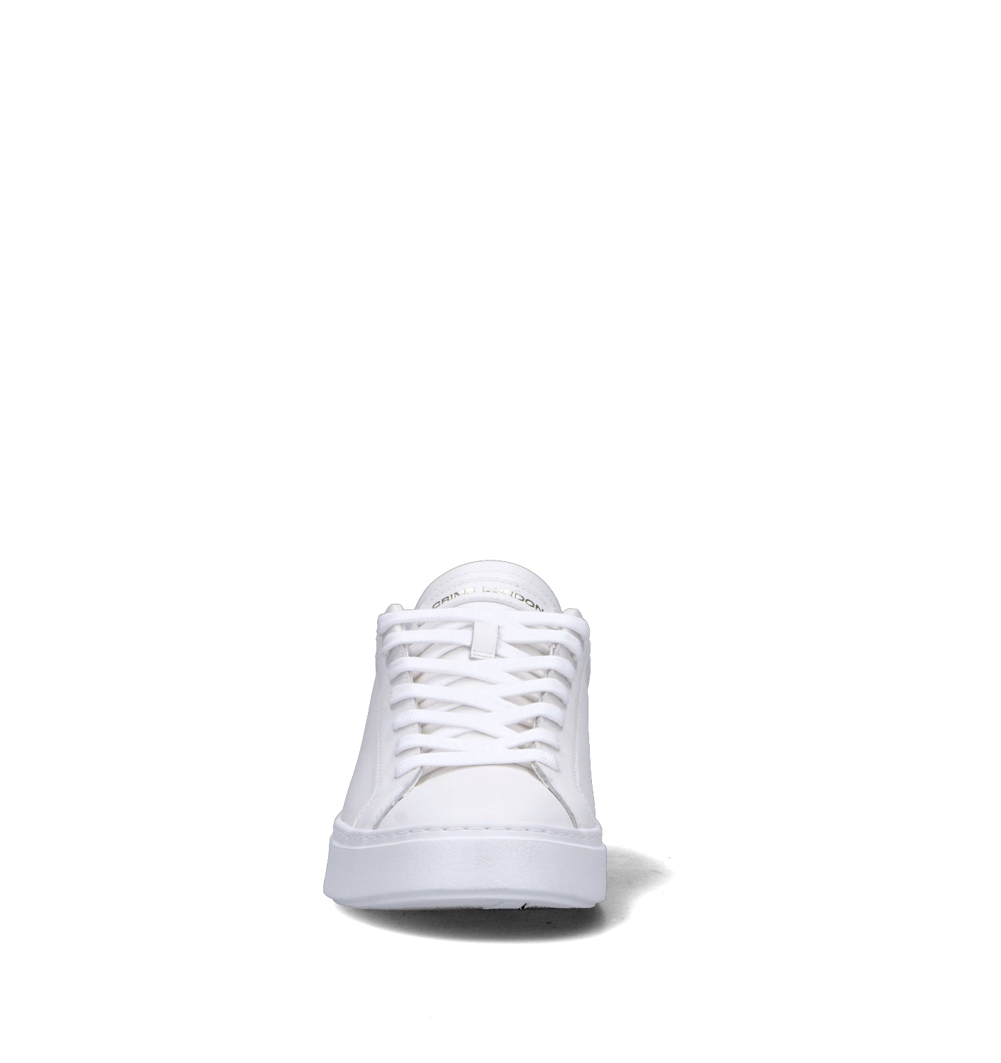 CRIME Sneaker uomo bianca in pelle