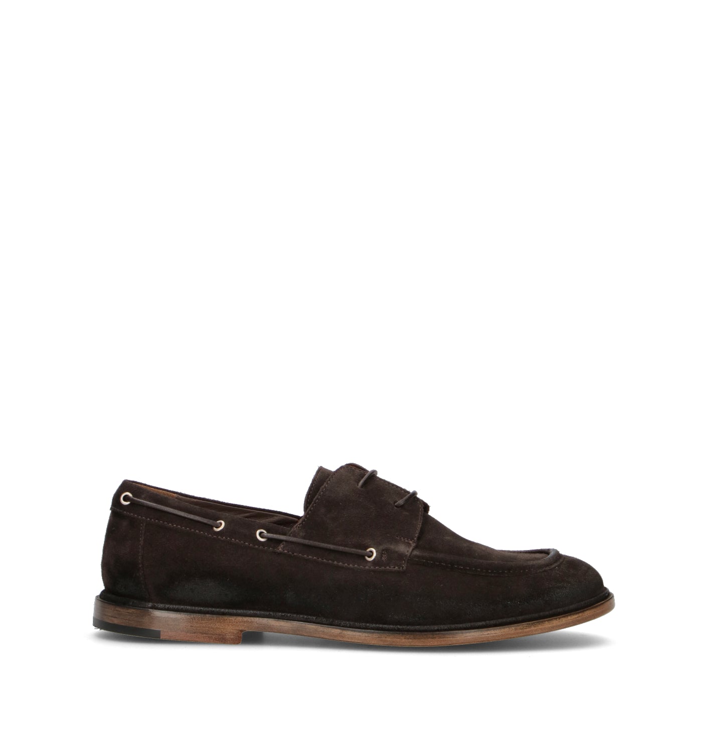 ERNESTO DOLANI Scarpa barca uomo testa di moro in suede